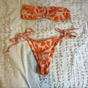 Shein Strapless Floral Bikini
